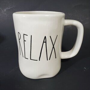 Rae Dunn RELAX Coffee Mug Cup Ceramic